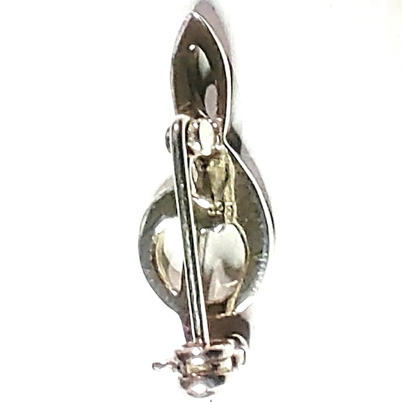NEW .925 Sterling Silver Treble Clef Pendant Brooch Jewelry! Approx. 1". Unisex - Picture 6 of 8